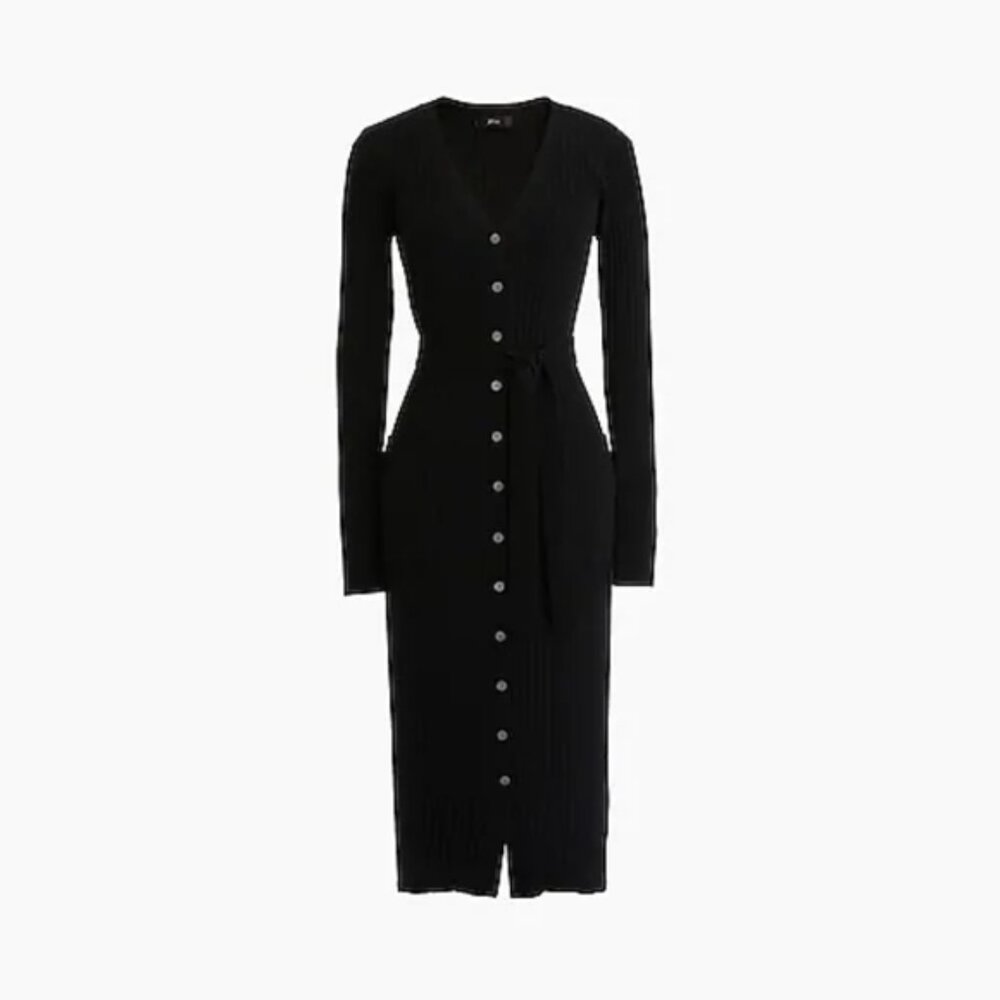 NWT J. Crew Ribbed  V-Neck Cardigan Dress Small - Picture 5 of 7